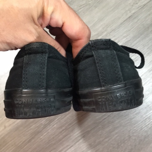 Converse All-Stars All Black Low Tops Lace Up Design size 6 - Picture 4 of 10